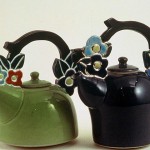 Flower Handled Teapots,  1976