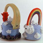 Rocket and Rainbow Teapots,  1976